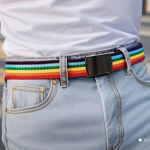 Multicolor Men's Belt (36 Inches)